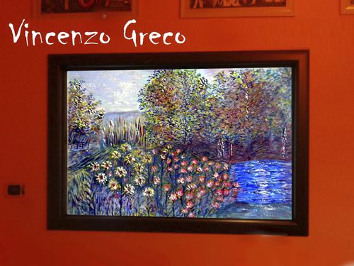 Panneau décoratif mural - Vincenzo Greco - en verre