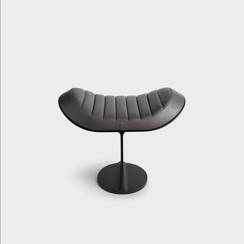 Tabouret contemporain - H.E.A. 310 - DANTE - Goods and Bads - en cuir / avec piètement en métal / piètement central
