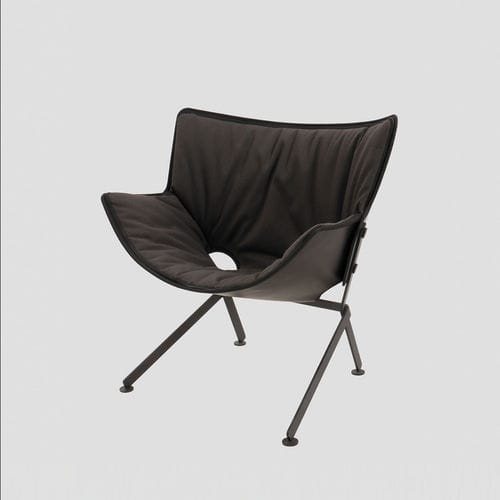 Fauteuil contemporain - EL SANTO - DANTE - Goods and Bads - en velours / en cuir / en acier à revêtement par poudre