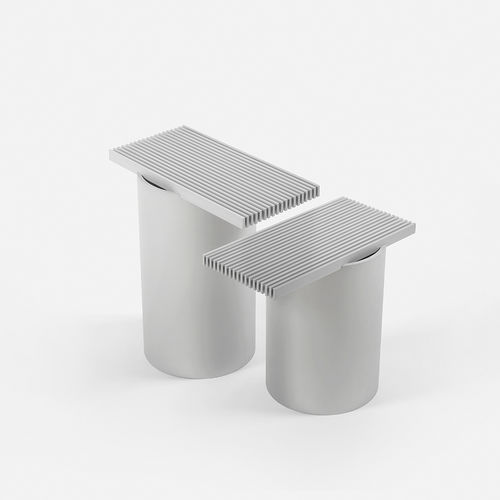 Table d'appoint contemporaine - VENT - DANTE - Goods and Bads - en aluminium / avec piètement en aluminium / rectangulaire