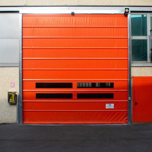 Porte industrielle à empilement - E12 - Apostoli Daniele - en acier galvanisé / PVC / automatique