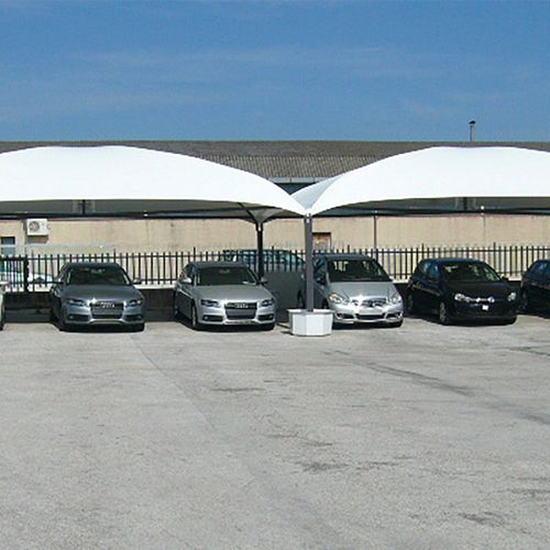 Gazebo en acier - MODULAR - Apostoli Daniele - en PVC / toit en toile / structure en acier