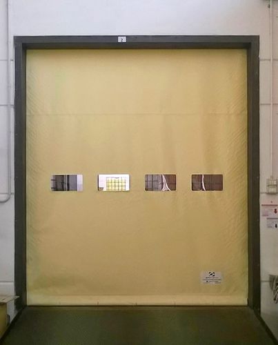 Porte industrielle enroulable - R21 - Apostoli Daniele - en tôle d'acier / en acier galvanisé / en PVC