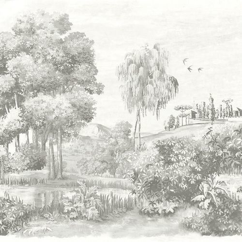 Papier peint contemporain - LANDSCAPE CRAYON - Masureel Distribution BVBA - en vinyle / à motif nature / panoramique