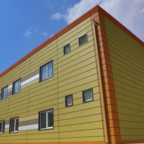 Bardage en panneau sandwich - GRANITE® IMPRESSION WOOD - ArcelorMittal Europe – Flat Products - en enduit / en acier / en composite