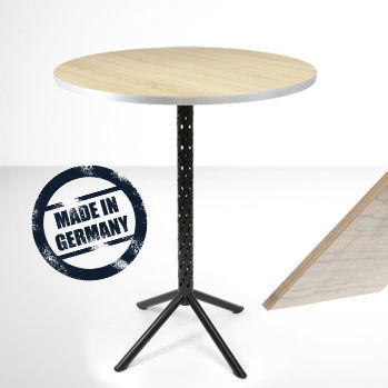 Table mange-debout contemporaine - EVOLUTION - Mott Mobile Systeme GmbH &Co. KG - en HPL / avec piètement en acier chromé / avec piètement en acier à revêtement par poudre