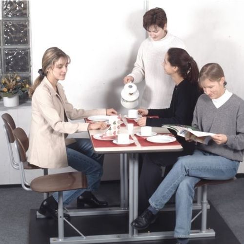 Ensemble table et chaises contemporain - Mott Mobile Systeme GmbH &Co. KG - d'intérieur / en bois / en acier à revêtement par poudre
