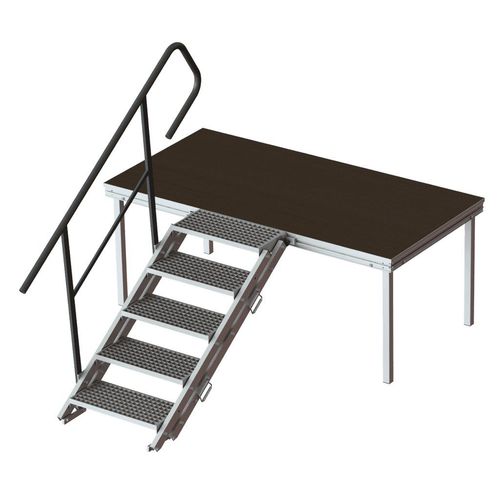 Escalier d'accès droit - 1888 series - Mott Mobile Systeme GmbH &Co. KG - à marches en acier galvanisé / structure en acier galvanisé / professionnel