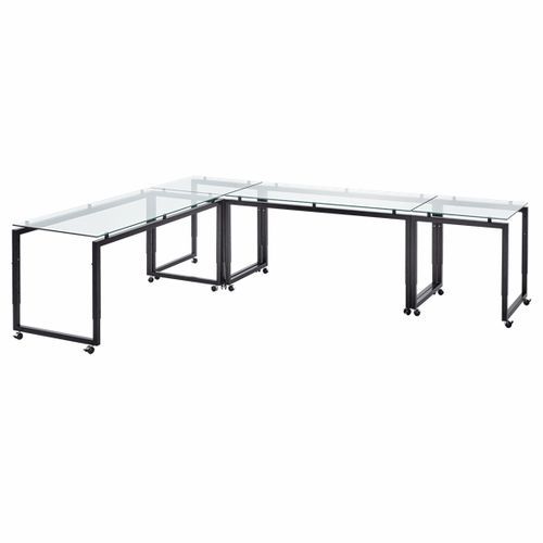 Table contemporaine - Slimline Flex Buffet - Mott Mobile Systeme GmbH &Co. KG - en bois / en verre trempé / en verre dépoli