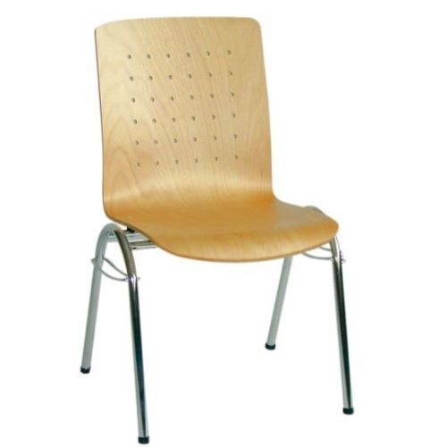 Chaise contemporaine - Jagst - Mott Mobile Systeme GmbH &Co. KG - d'intérieur / en hêtre / avec piètement en métal chromé