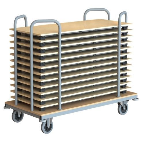 Chariot porte-tables - HORIZONTAL PREMIUM - Mott Mobile Systeme GmbH &Co. KG - professionnel / en aluminium / en acier thermolaqué