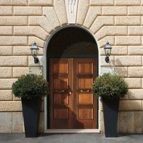 Porte d'entrée - Sypri - en bois / en aluminium / battante