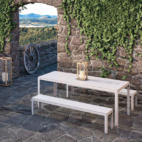 Banc de jardin contemporain - TYPE - iCARRARO italian makers - en acier / en aluminium / professionnel
