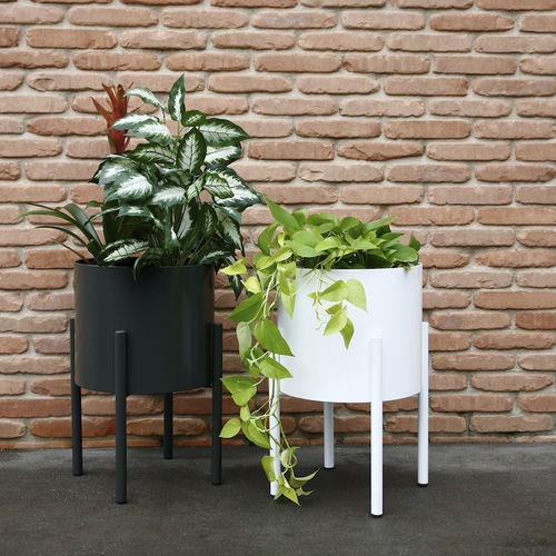 Pot de fleur en métal - COMBO - iCARRARO italian makers - rond