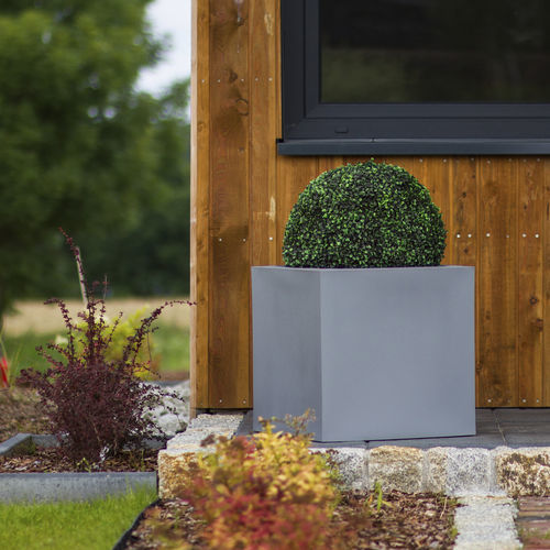 Jardinière en polyéthylène - Longo Tall - Terra Group - carrée / résistante aux intempéries / contemporaine