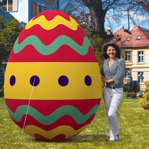 Sculpture décoration de Pâques - Printed inflatable Easter egg 4 - Terra Group - en polyester / au sol / d'extérieur