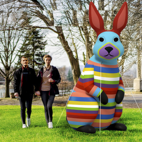 Sculpture en chêne - Printed inflatable Bunny - Terra Group - en polyester / d'extérieur / pour espace public