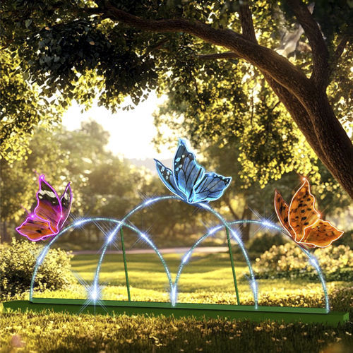 Installation artistique lumineux (LED) - BUTTERFLY 3D ON ARCHES - Terra Group - en arc / à poser / pour espace public
