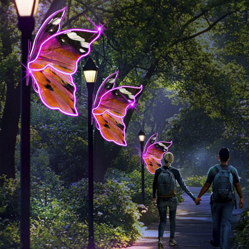 Sculpture d'extérieur - BUTTERFLY 3D FOR LAMPS - Terra Group - de jardin / lumineuse (LED) / pour lampadaire
