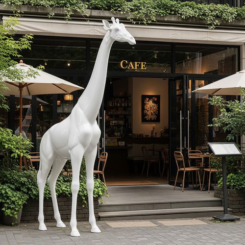 Sculpture fibre de verre - GIRAFFE - Terra Group - d'extérieur / de jardin / à poser