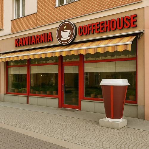 Enseigne commerciale murale - COFFE CUP - Terra Group