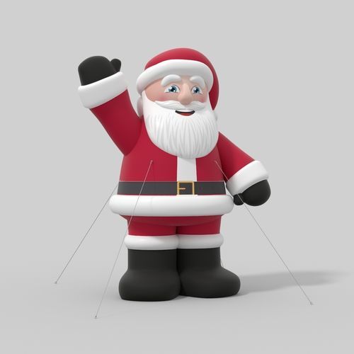 Décoration de Noël en PVC - Santa XXL - Terra Group - pour espace public / pour établissement public / pour bureau