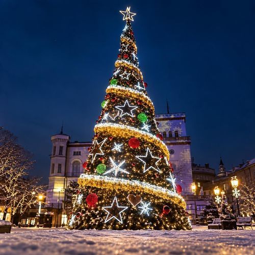 Arbre de Noël en PVC - TERRA - Terra Group - en acier à revêtement par poudre / pour espace public / étanche