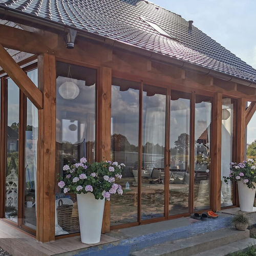Véranda autoportée - TRZCIANKA - Copal - en verre / en aluminium