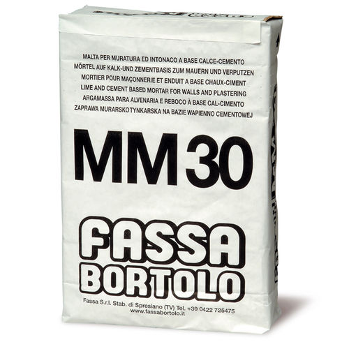 Mortier de montage - MM 30 - Fassa Bortolo - pour béton / pour maçonnerie / à base de ciment et de chaux
