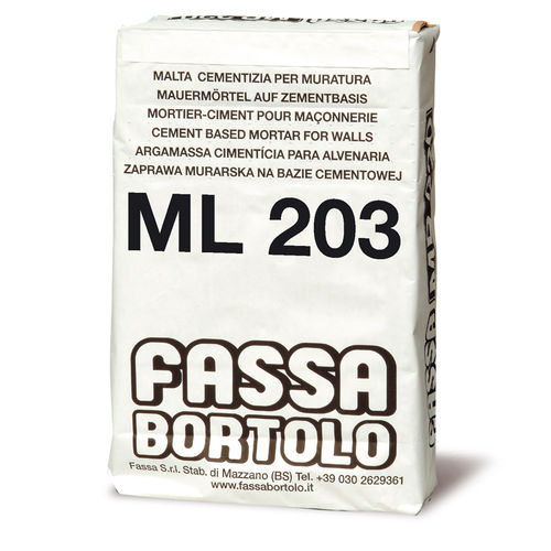 Mortier d'étanchéité - ML 203 - Fassa Bortolo - de montage / pour maçonnerie / de ciment