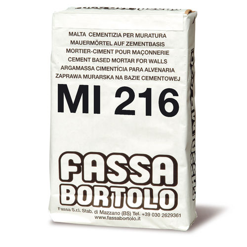 Mortier d'étanchéité - MI 216 - Fassa Bortolo - de montage / pour maçonnerie / de ciment