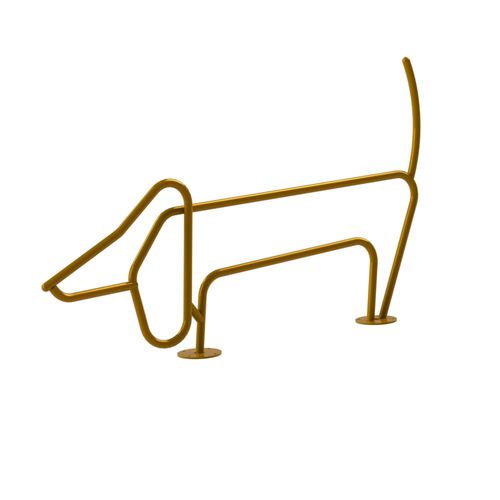 Range-vélo au sol - PICASSO DOG - Madrax - design original / pour espace public / en acier à revêtement par poudre