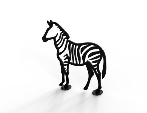 Range-vélo au sol - Zebra Bike Rack - Madrax - en acier à revêtement par poudre