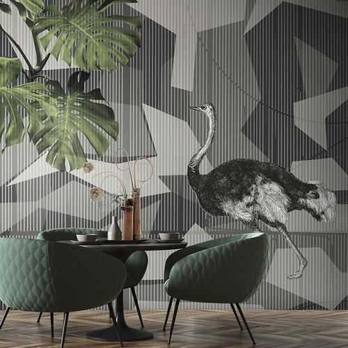 Papier peint contemporain - CAMU - N.O.W. Edizioni - à motif nature / à motif animalier / à rayures