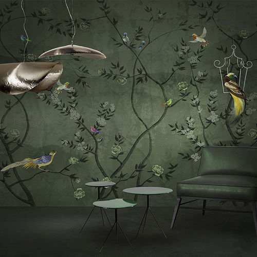 Papier peint contemporain - ORIENTAL GARDEN - N.O.W. Edizioni - à motif nature / à motif floral / à motif animalier