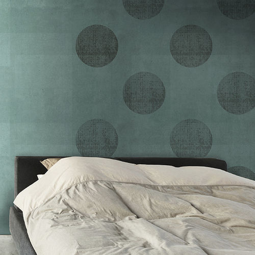 Papier peint contemporain - DOTS - N.O.W. Edizioni - à motif géométrique / vert / bleu