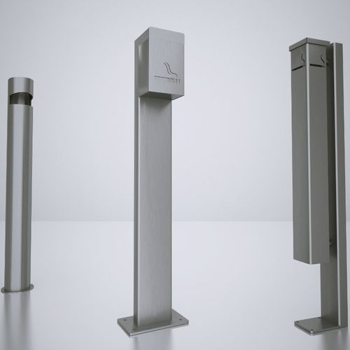 Cendrier sur pied - ALTO  - ZANO Street Furniture - en acier inoxydable / pour extérieur / pour espace public