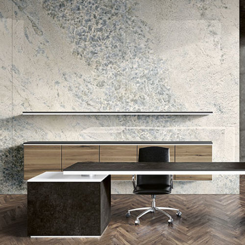 Carrelage en porcelaine - PIETRA AZZURRA  - StonePeak Ceramics - poli / d'intérieur / de salle de bain