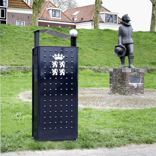 Poubelle publique - CITYPOLE ID - Royal Dutch Bammens - en acier à revêtement par poudre / contemporaine / simple