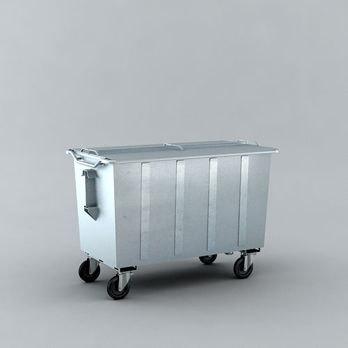 Poubelle conteneur - UNITAINER - Royal Dutch Bammens - en tôle d'acier / en béton / à roulettes