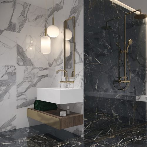 Carrelage en grès cérame - MARQUINA GOLD - CERRAD - poli / mat / lisse