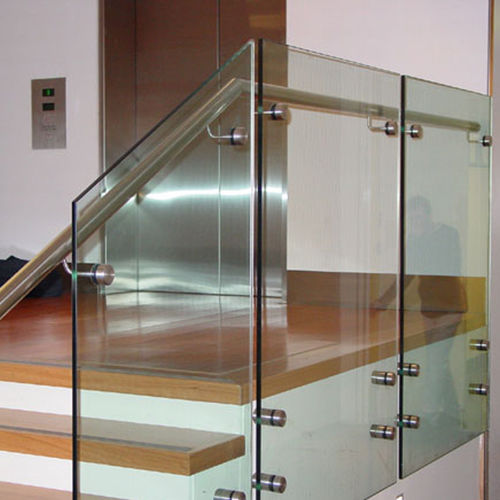 Système de fixation en acier inoxydable - Clear glass - pour garde-corps / pour intérieur / par points