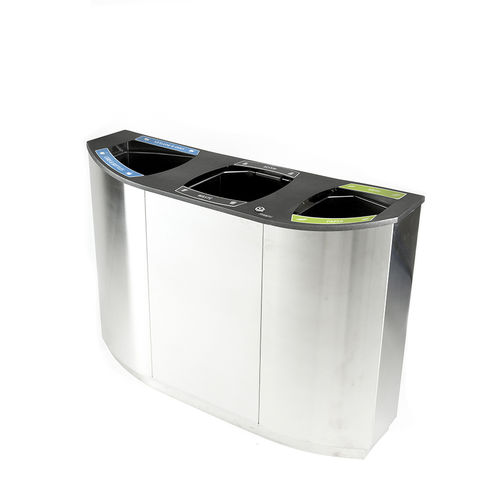 Poubelle publique - WAVE TRIPLE - FINBIN Products/ Lehtovuori Oy - de tri sélectif / en acier galvanisé / en acier inoxydable