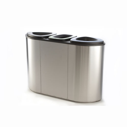 Poubelle publique - BERMUDA TRIPLE - FINBIN Products/ Lehtovuori Oy - de tri sélectif / en acier galvanisé / en acier inoxydable