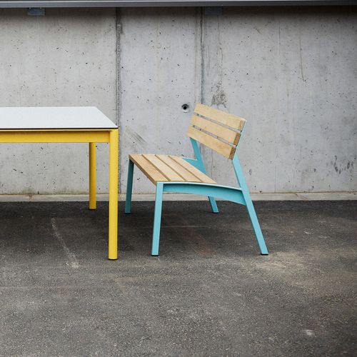 Banc public contemporain - MINI VERA LVE150 - egoé - en bois / en acier / en HPL