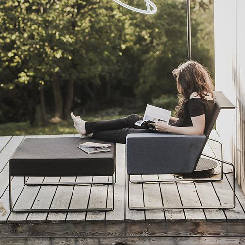 Repose-pied contemporain - MOJA MO210 - egoé - en Batyline® / en acier / d'extérieur