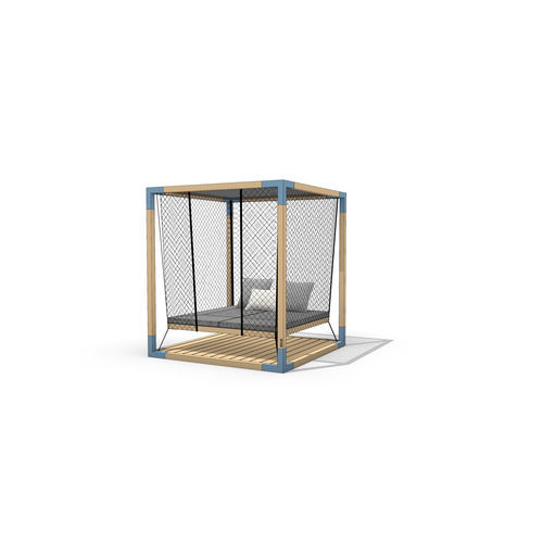 Lit de jardin suspendu - LEV101 - egoé - double / design original / en mélèze