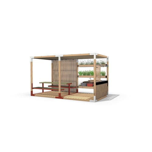 Pergola autoportée - LEVSETH1202 - egoé - bois / sur mesure / modulable