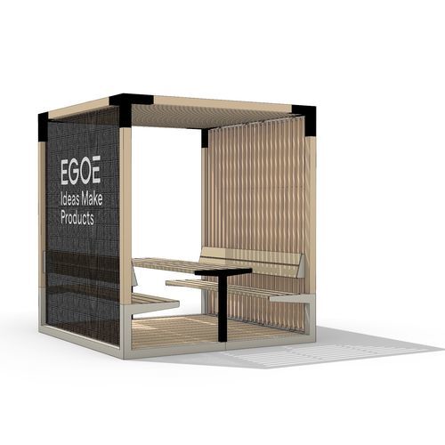 Abri multifonction pour espace public - LEVP101 - egoé - pour établissement public / pour gare / pour les zones urbaines