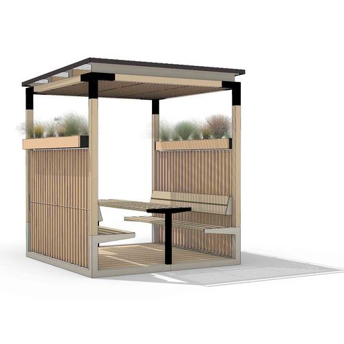 Abri multifonction pour espace public - LEVP102 - egoé - pour aire d'autoroute / pour station service / pour établissement public